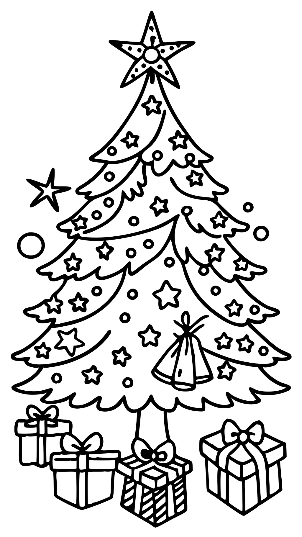 christmas trees coloring page